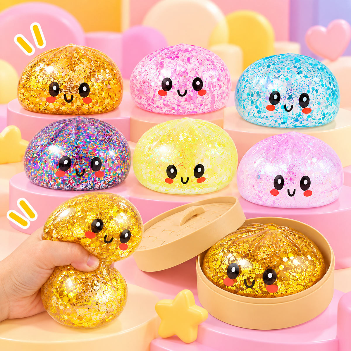 Glitter Dumpling Squishy