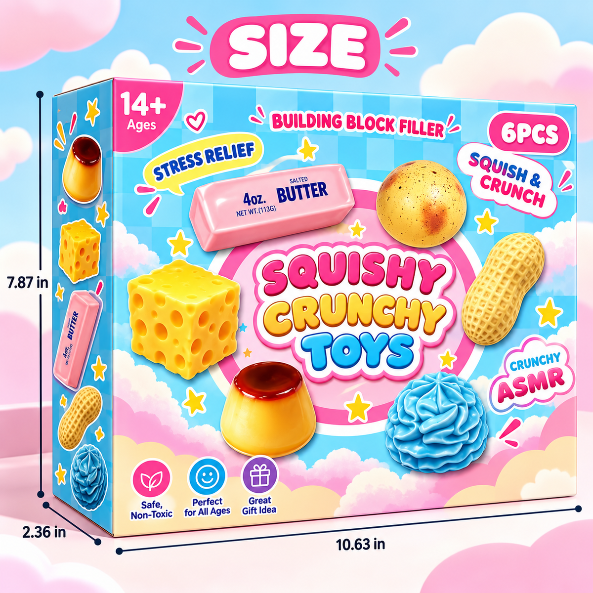 6-Piece Crunchy Squishy Set