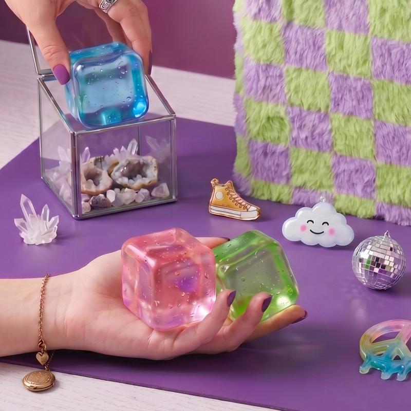 Slow-Rising Squishy Cube 4-Piece Set
