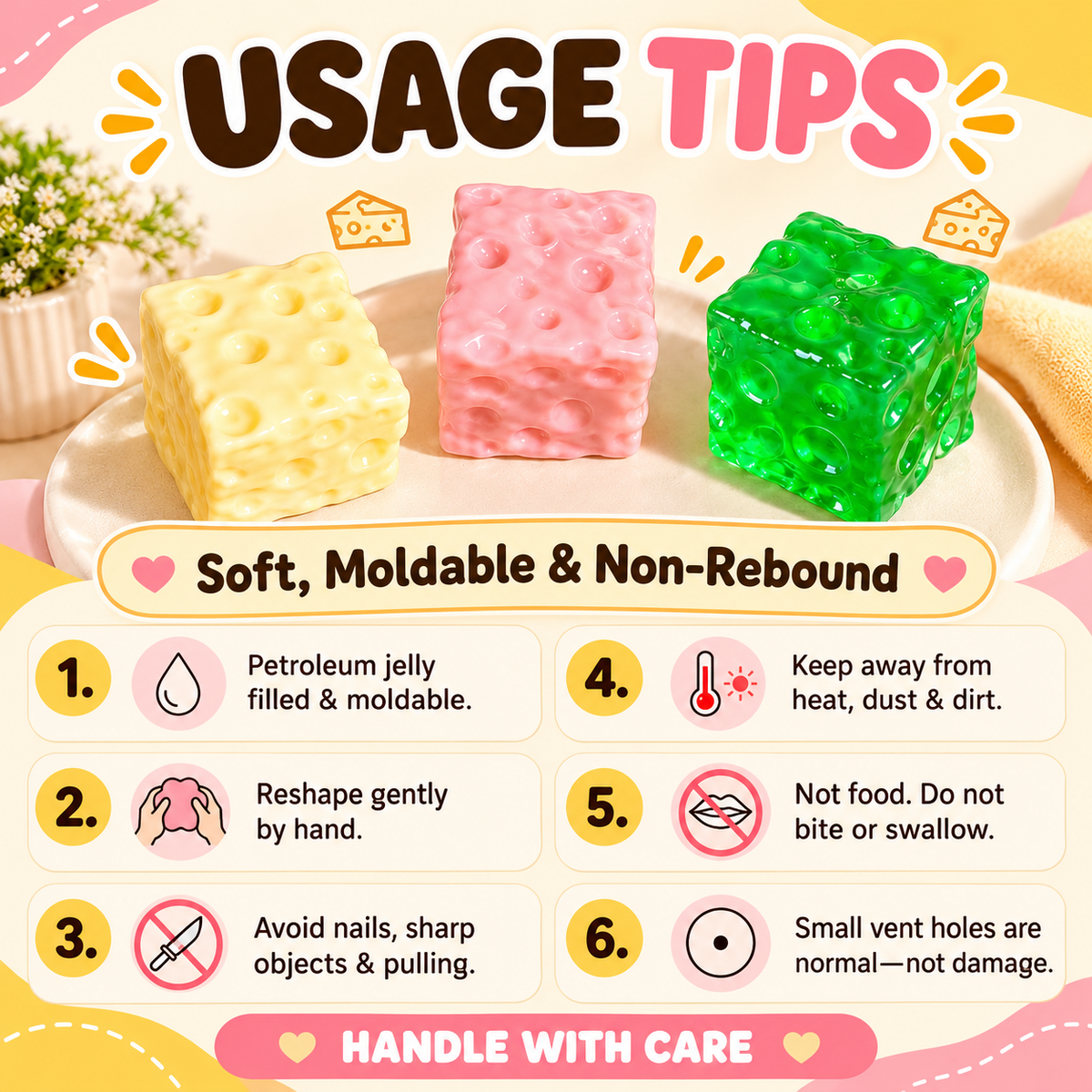 Cheese Cube Squishy