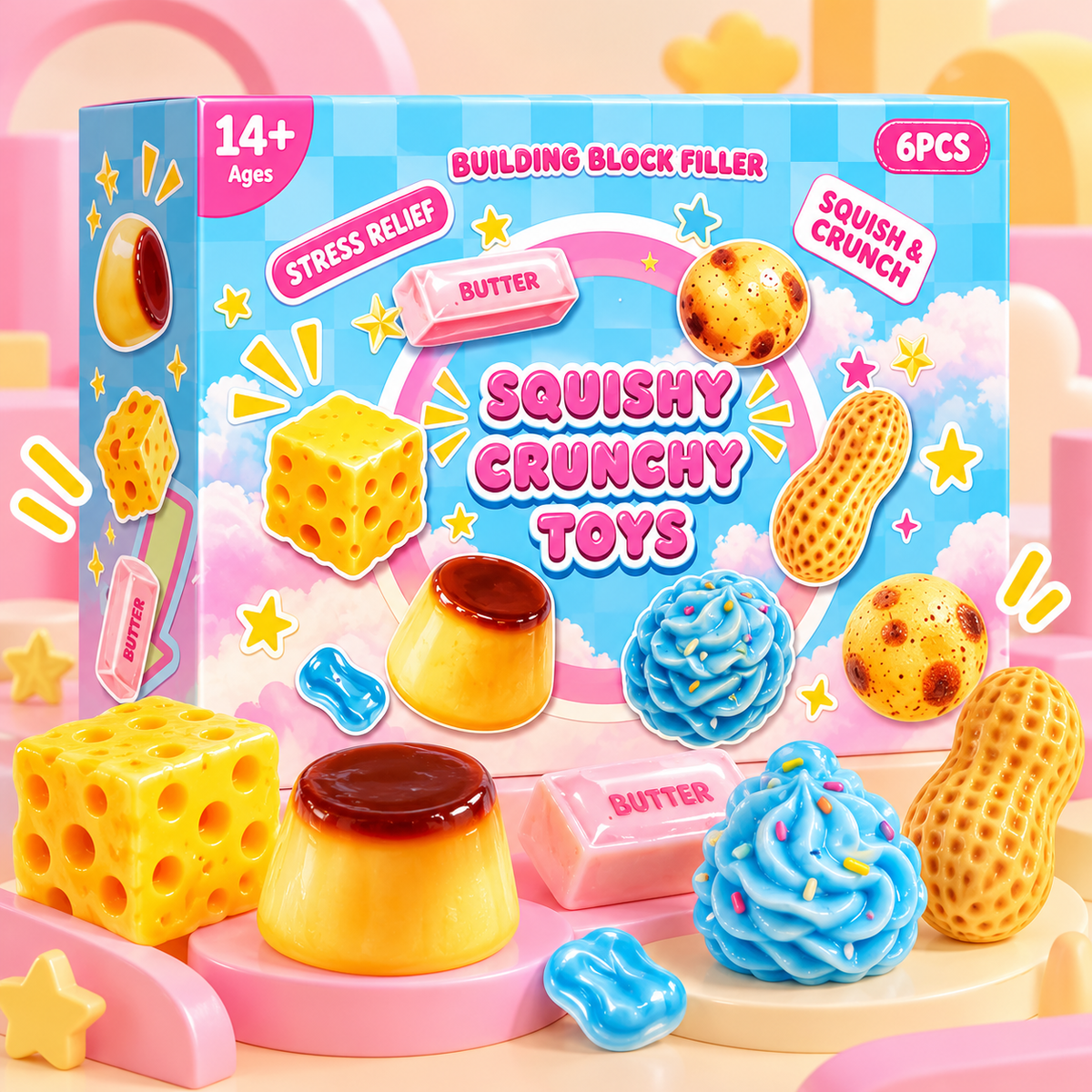 6-Piece Crunchy Squishy Set