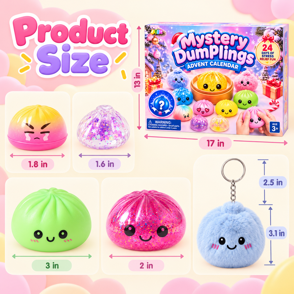 Mystery Dumpling Squishy Advent Calendar