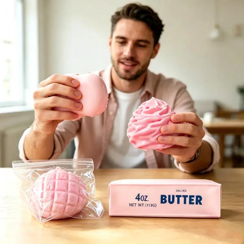 Pink Crunchy Squishy 4-Piece Set