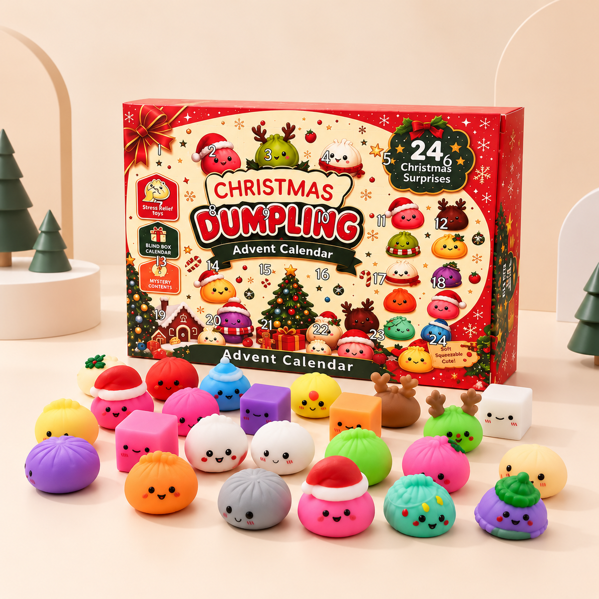Christmas Dumpling Squishy Advent Calendar